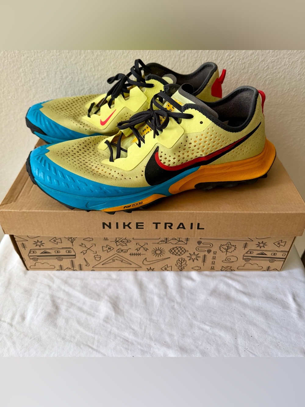 Nike Trail Running Shoes - Yellow, Blue, Black, Orange, Red